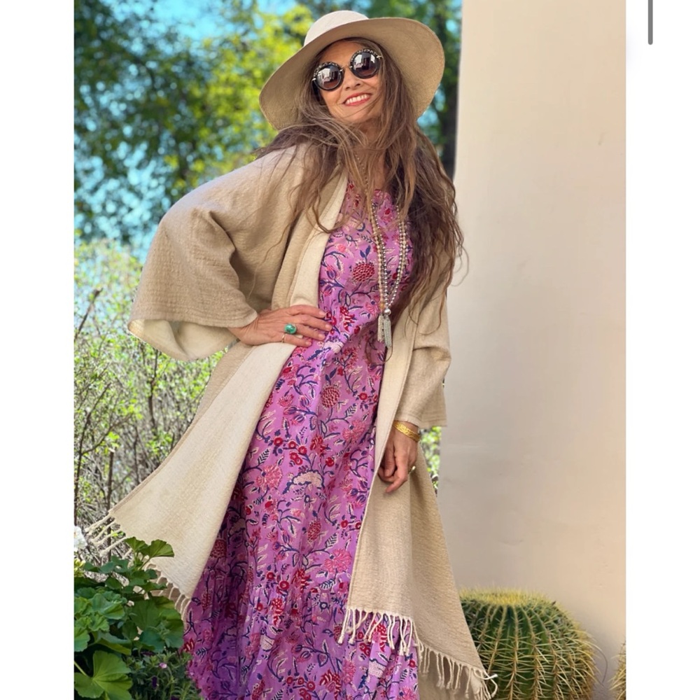 Pax Philomena Purple Floral Pearl Street Cotton  Mermaid Dress